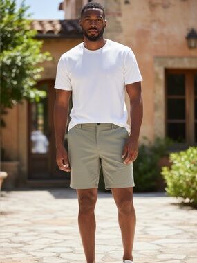 Men's LL Bean Ventura Stretch Shorts | Khaki | 44 | Outdoor | Golf | Casual